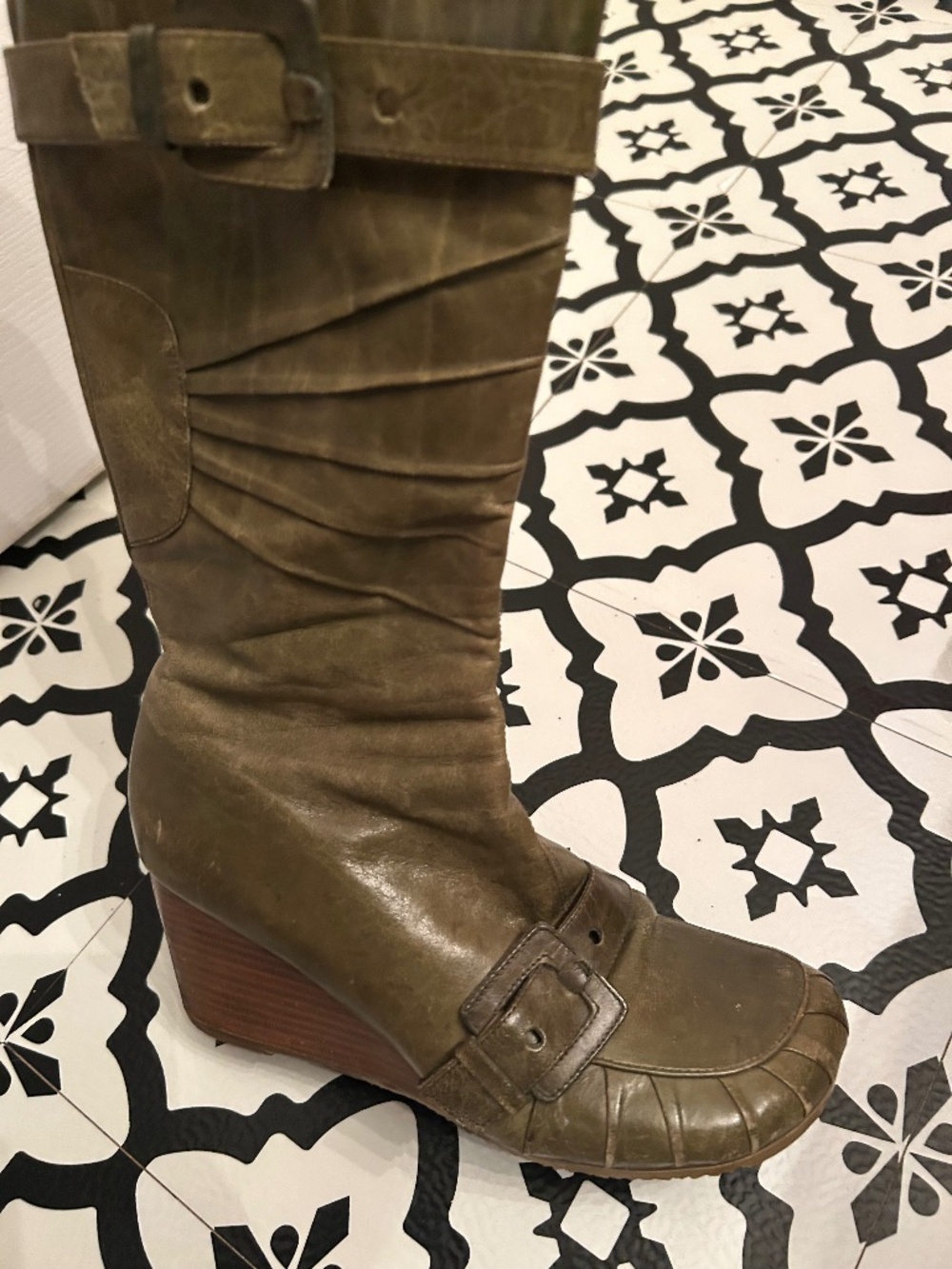 Miz mooz broadway boots in olive green